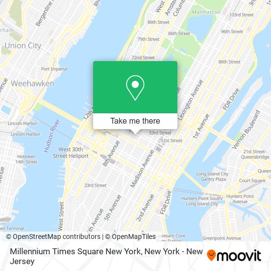 Mapa de Millennium Times Square New York