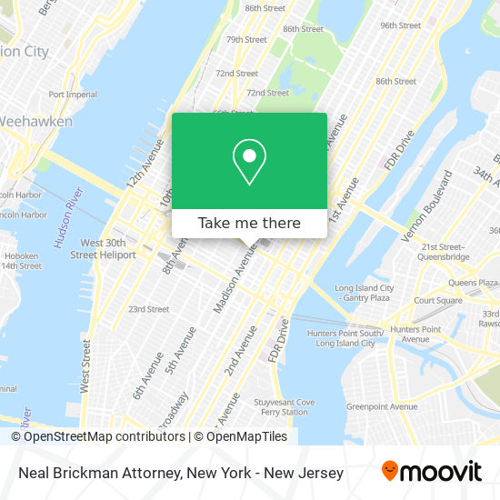 Mapa de Neal Brickman Attorney