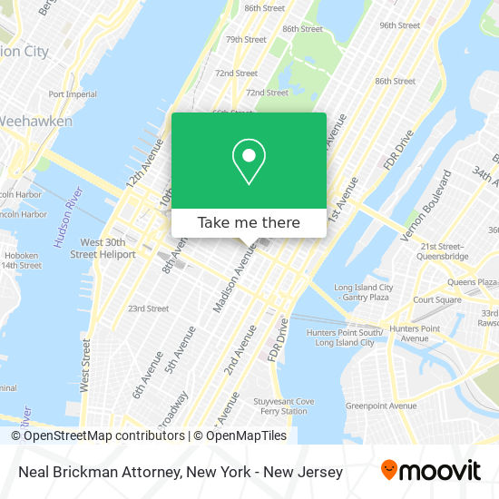 Neal Brickman Attorney map