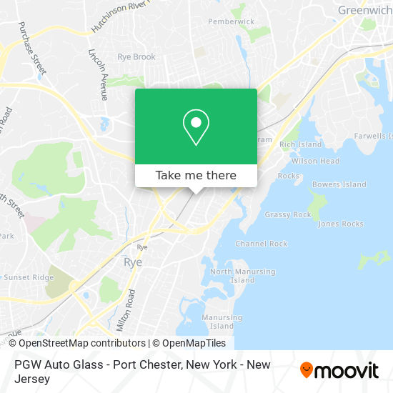 Mapa de PGW Auto Glass - Port Chester