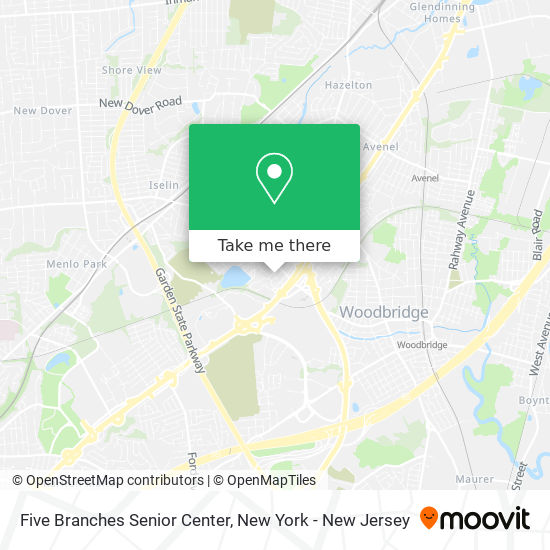 Mapa de Five Branches Senior Center