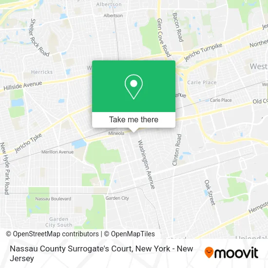 Nassau County Surrogate's Court map