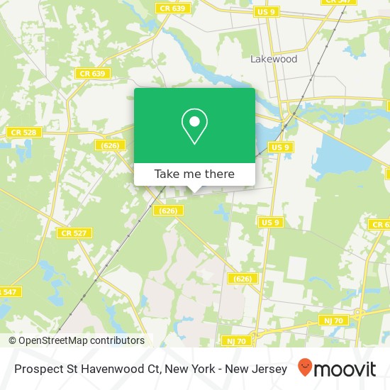Prospect St Havenwood Ct, Lakewood, NJ 08701 map