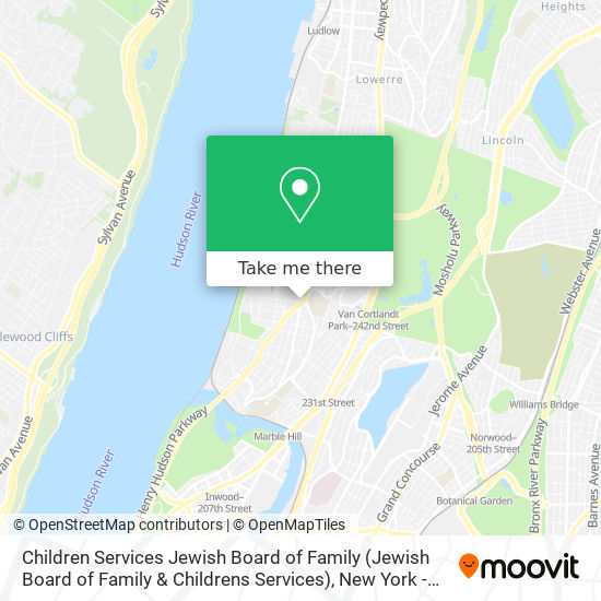 Mapa de Children Services Jewish Board of Family