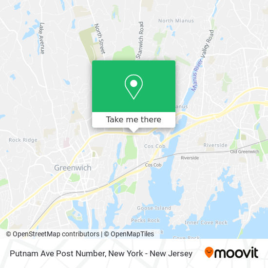 Putnam Ave Post Number map