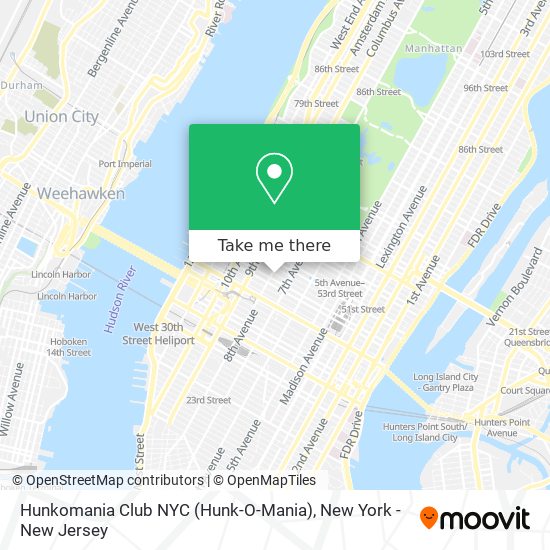 Mapa de Hunkomania Club NYC (Hunk-O-Mania)