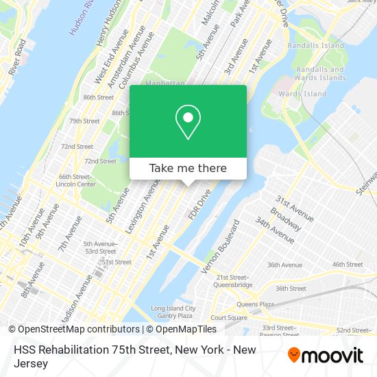 Mapa de HSS Rehabilitation 75th Street