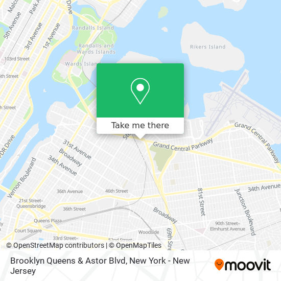 Mapa de Brooklyn Queens & Astor Blvd