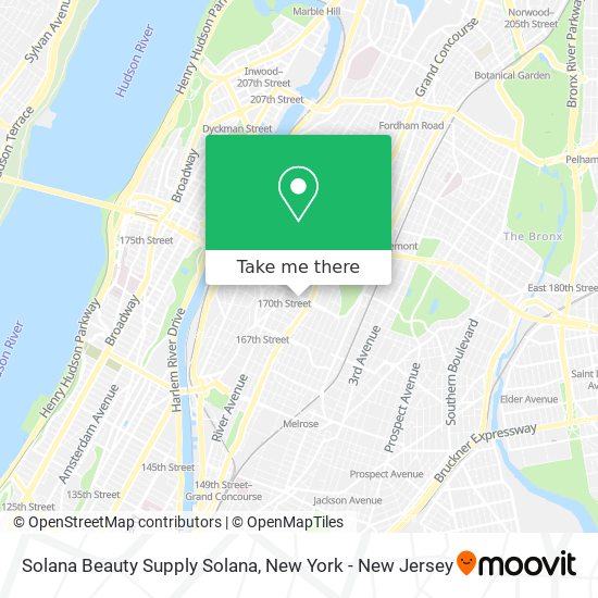 Solana Beauty Supply Solana map