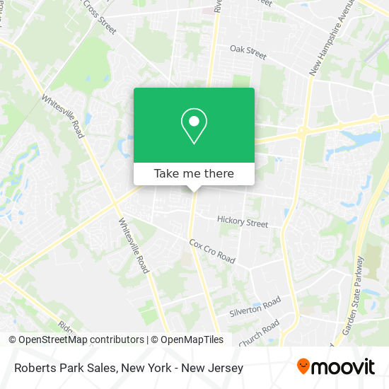 Roberts Park Sales map