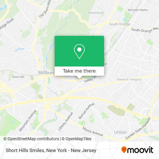 Short Hills Smiles map