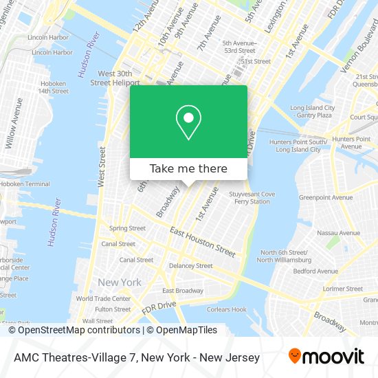 AMC Theatres-Village 7 map