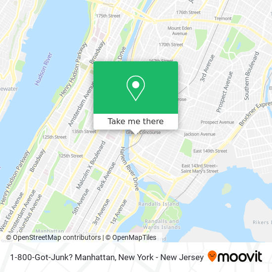 1-800-Got-Junk? Manhattan map