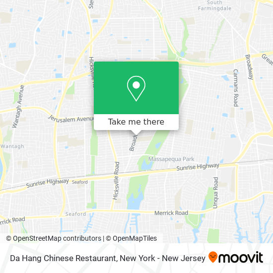 Mapa de Da Hang Chinese Restaurant