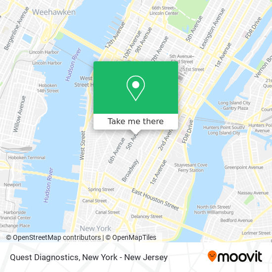 Quest Diagnostics map