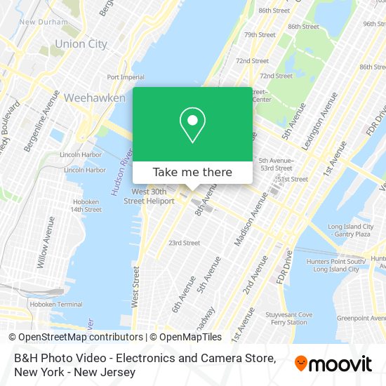 B&H Photo Video - Electronics and Camera Store map