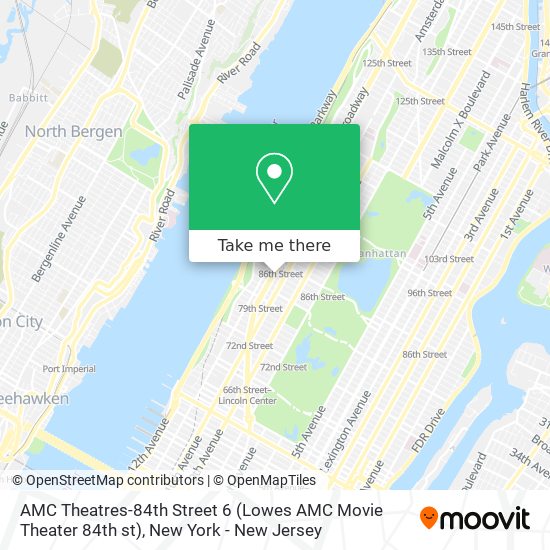 Mapa de AMC Theatres-84th Street 6 (Lowes AMC Movie Theater 84th st)