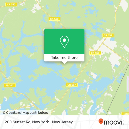 Mapa de 200 Sunset Rd, Woodbine, NJ 08270