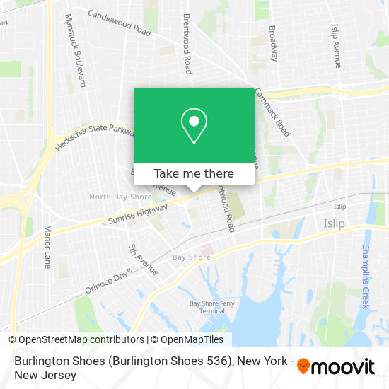 Mapa de Burlington Shoes (Burlington Shoes 536)