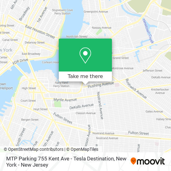 Mapa de MTP Parking 755 Kent Ave - Tesla Destination