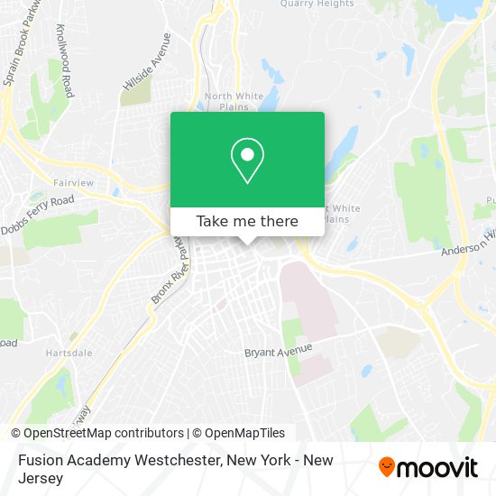 Fusion Academy Westchester map