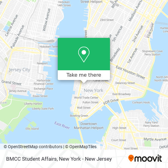 BMCC Student Affairs map