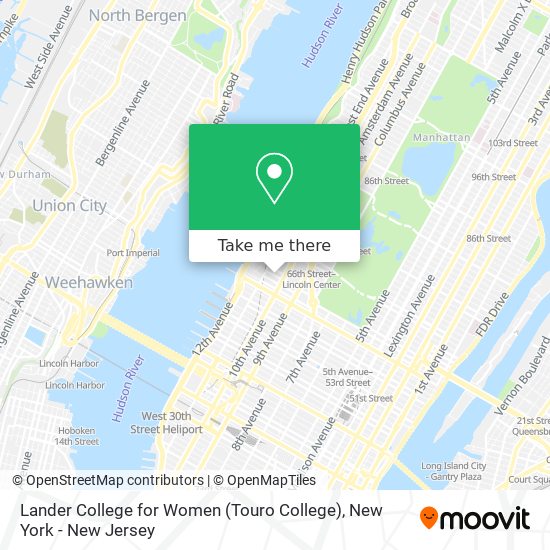 Mapa de Lander College for Women (Touro College)