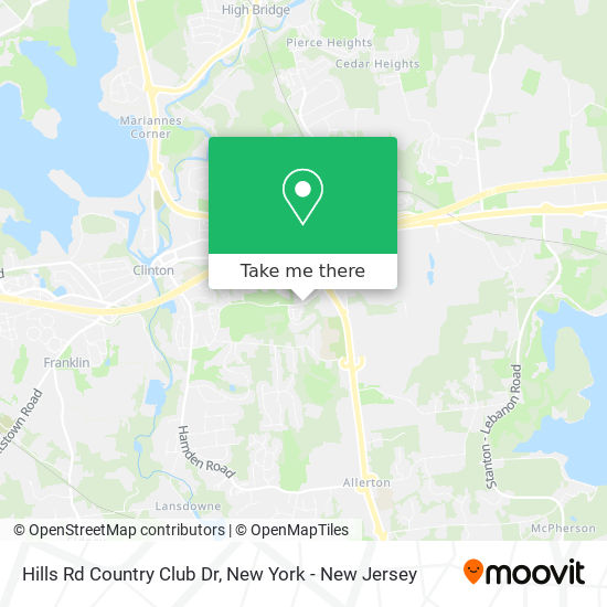 Hills Rd Country Club Dr map