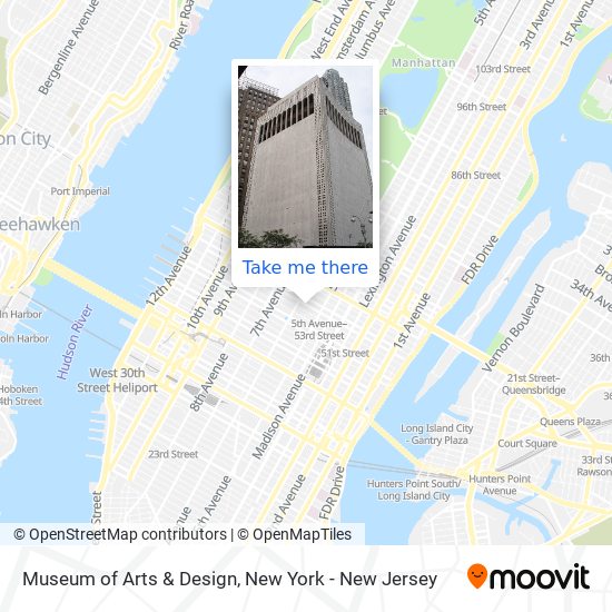 Mapa de Museum of Arts & Design