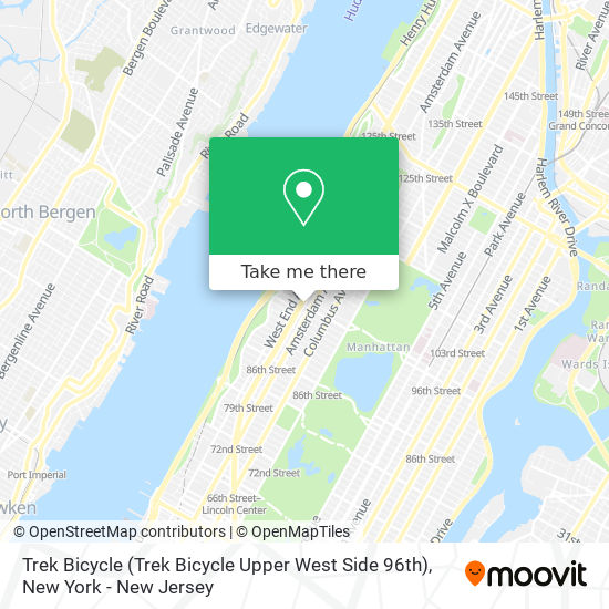 Mapa de Trek Bicycle (Trek Bicycle Upper West Side 96th)