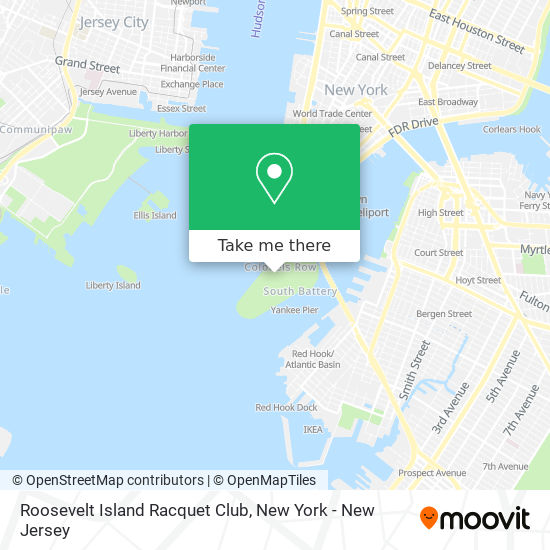 Roosevelt Island Racquet Club map