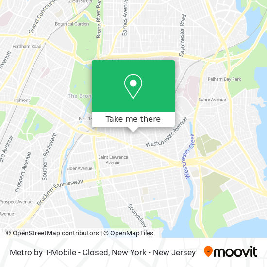 Mapa de Metro by T-Mobile - Closed