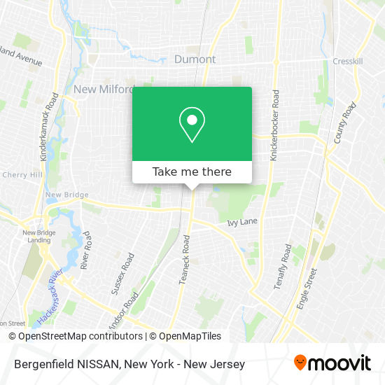 Bergenfield NISSAN map