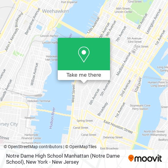 Notre Dame High School Manhattan (Notre Dame School) map