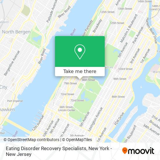 Eating Disorder Recovery Specialists map