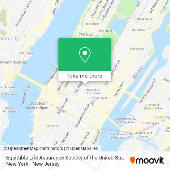 Equitable Life Assurance Society of the United Sta map