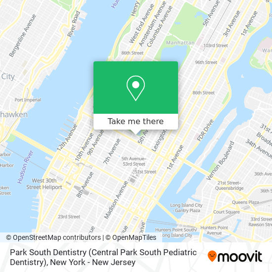 Park South Dentistry (Central Park South Pediatric Dentistry) map