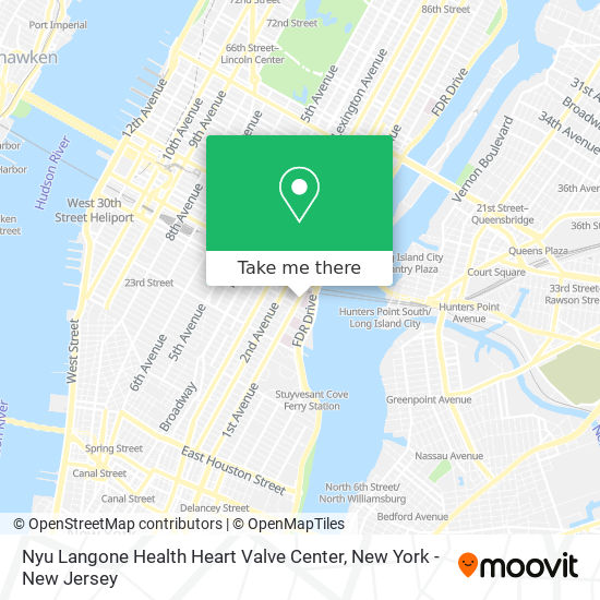 Mapa de Nyu Langone Health Heart Valve Center