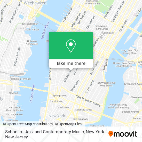 School of Jazz and Contemporary Music map