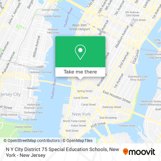 N Y City District 75 Special Education Schools map