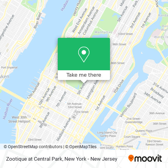 Zootique at Central Park map