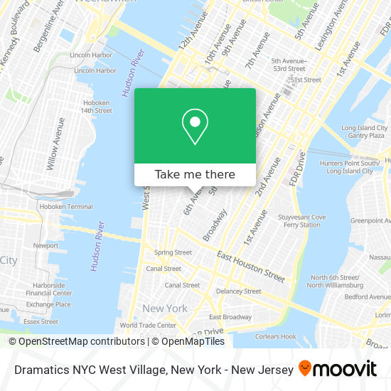 Mapa de Dramatics NYC West Village