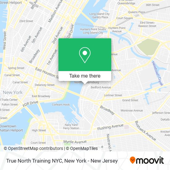 Mapa de True North Training NYC