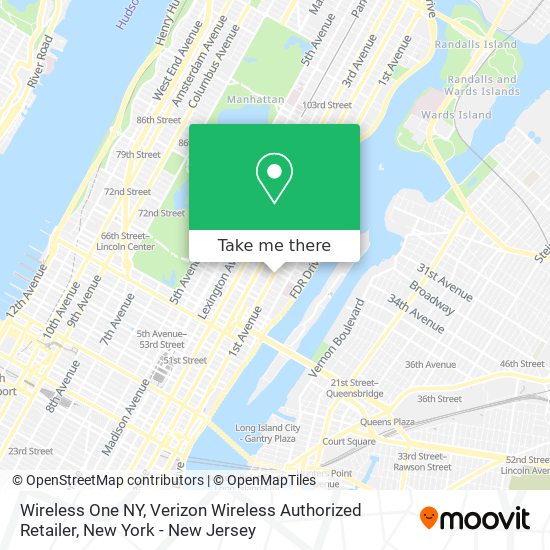 Mapa de Wireless One NY, Verizon Wireless Authorized Retailer