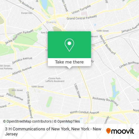3 H Communications of New York map