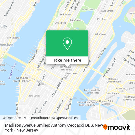 Mapa de Madison Avenue Smiles: Anthony Ceccacci DDS