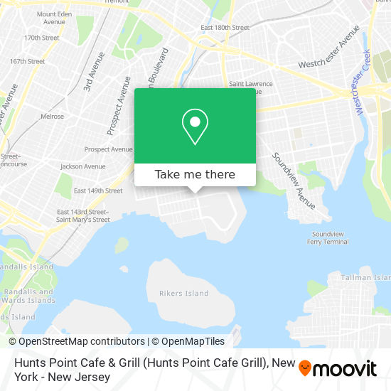 Mapa de Hunts Point Cafe & Grill