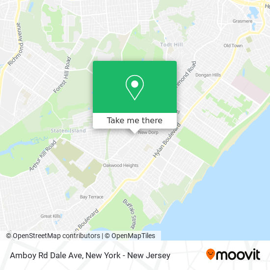 Amboy Rd Dale Ave map