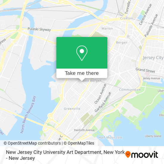 New Jersey City University Art Department map
