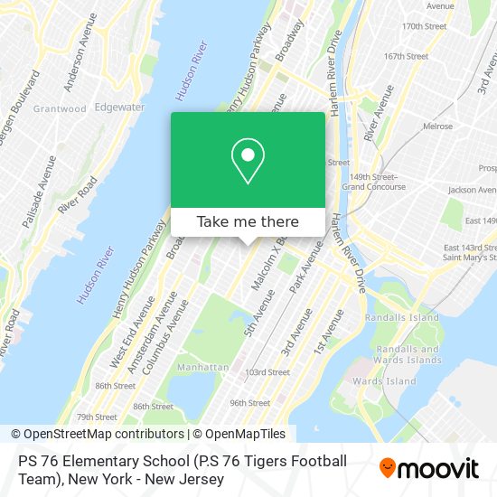 PS 76 Elementary School (P.S 76 Tigers Football Team) map